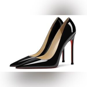 Black heels. Red bottom size 8 39 in Europe size were too small for me